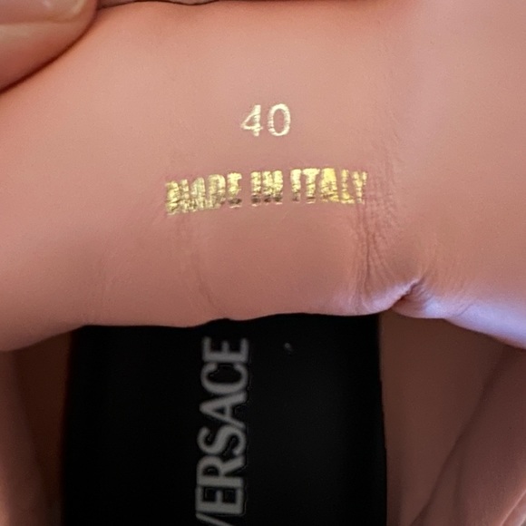 Versace 80mm Triplatform platform leather & suede sneakers NEW (AUTHENTIC) - Picture 12 of 16